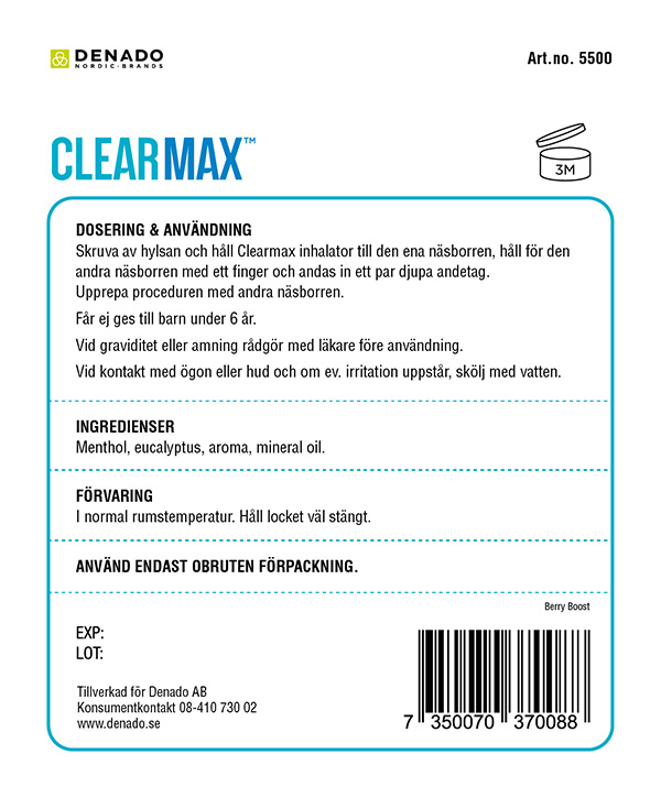 Clearmax blister Berry Boost