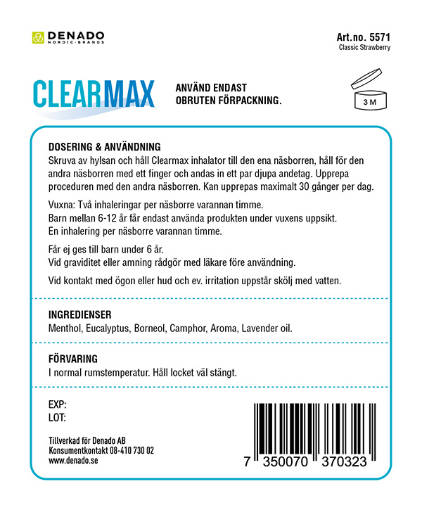 Clearmax blister Classic